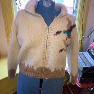 Cozy Cream and Brown Sweater